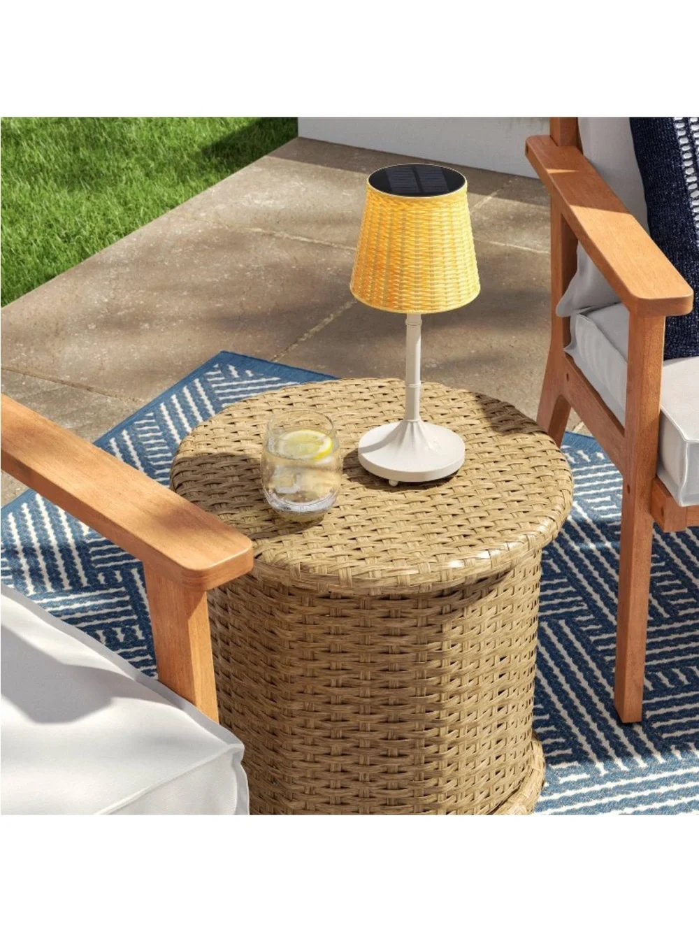 Rechargeable Outdoor Patio LED Lantern Ivory - Threshold designed w/Studio McGee